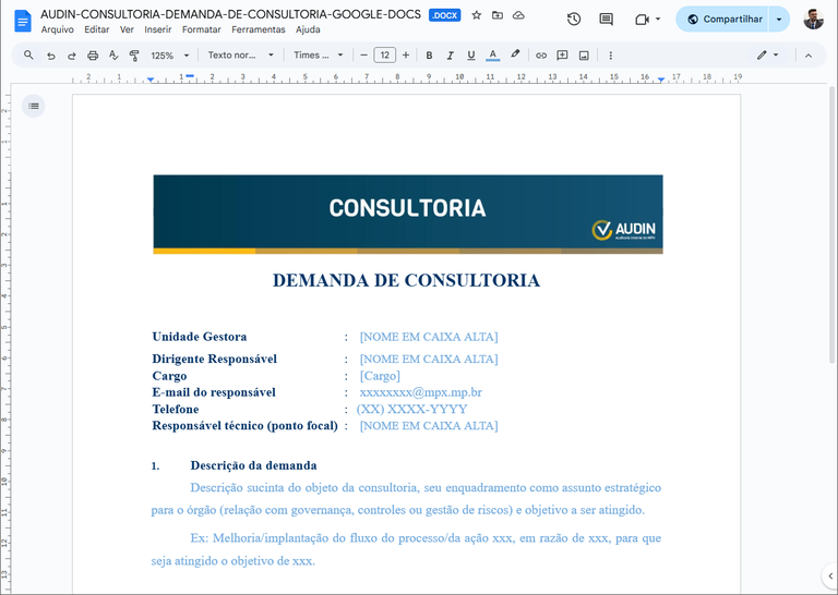 Demanda de Consultoria Demanda de Consultoria